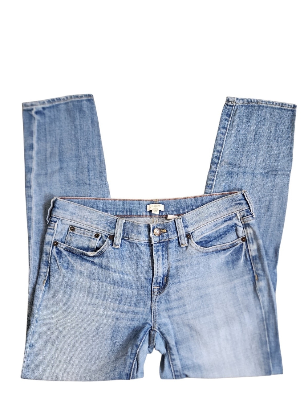 J.Crew Toothpick Skinny Jeans Women's 26 Low Rise Light Wash Stretch Denim